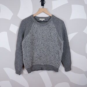 Madewell Gray Wool blend Bouclé Sweater | M